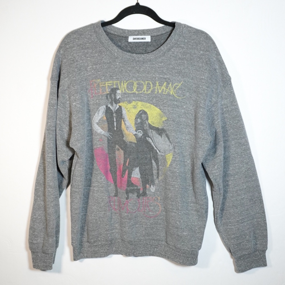 Daydreamer Fleetwood Mac Rumours Cotton Blend Crew Neck Pullover Sweatshirt S